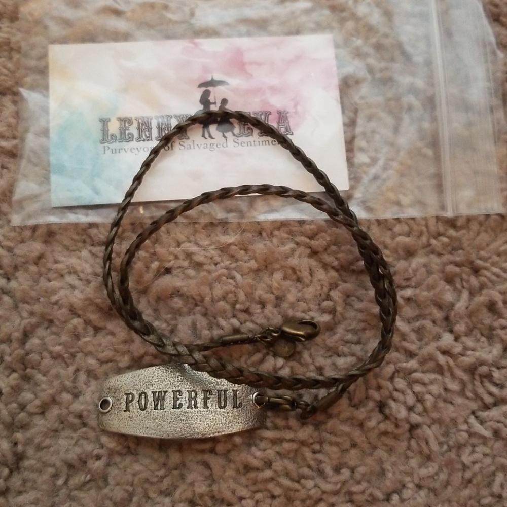 Woven bracelet with Powerful charm